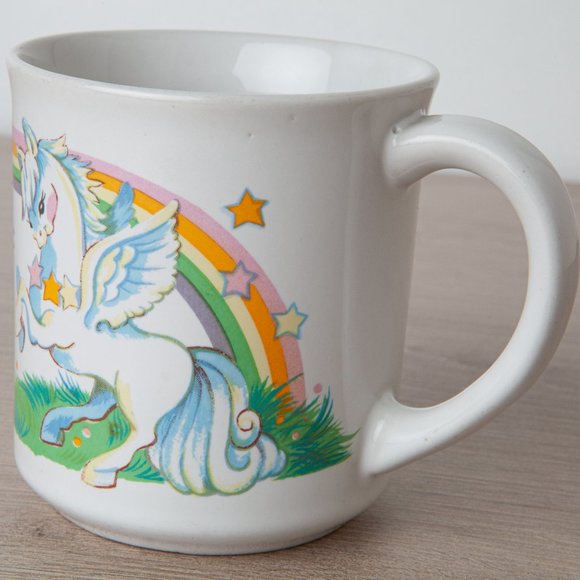 VTG 80s Wallace Berrie Pegasus Rainbow Butterfly Coffee Mug 1982 Fantasy #4907 - Picture 11 of 16